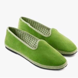 *NEW* Paola Zuin Rialto Furlana Green Velvet Slippers